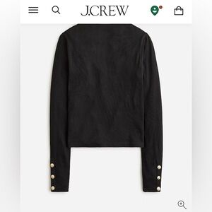 NWT J.Crew Vintage Rib Split Neck T-Shirt with Buttons